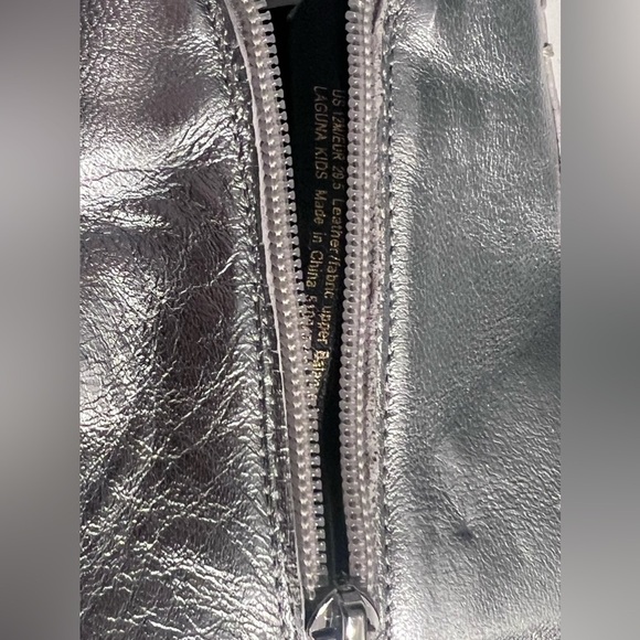 New‎ Sam Edelman Laguna Silver Leather Pull On Chelsea Boots Kids 12 M - Picture 12 of 12